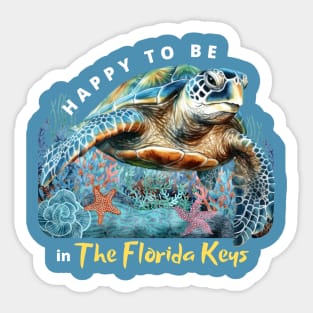 Florida Keys Sea Turtle Vacation Sticker